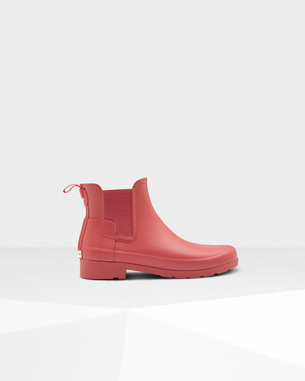  Hunter women's original refined chelsea boots : rose