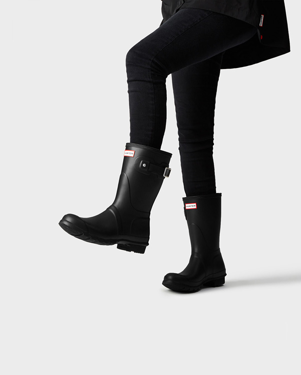  Hunter women's original short wellington boots : black