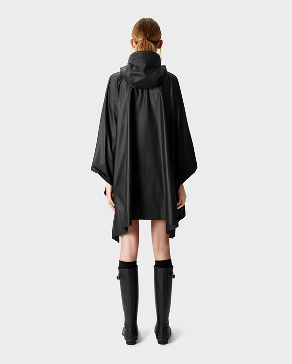  Hunter original vinyl poncho : black