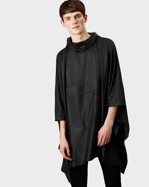  Hunter original vinyl poncho : black