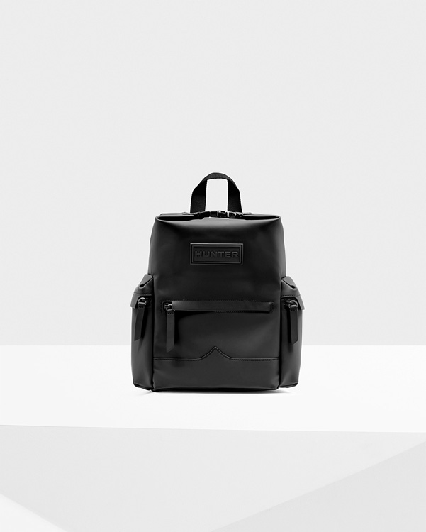  Hunter original mini top clip backpack - rubberised leather : black