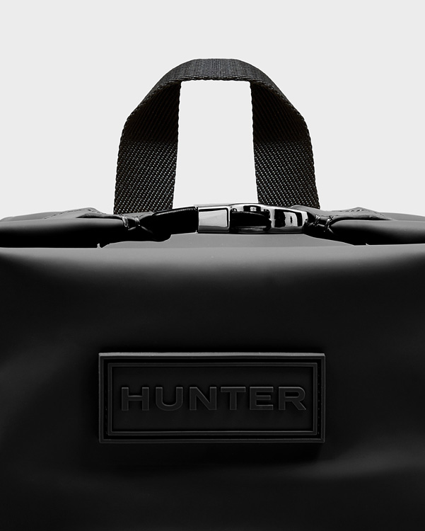  Hunter original mini top clip backpack - rubberised leather : black