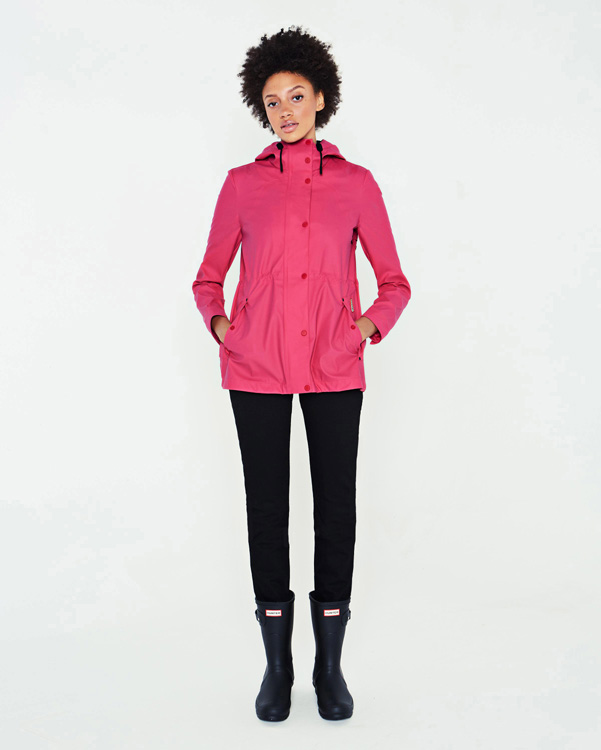  Hunter women's original lightweight rubberised jacket : bright pink