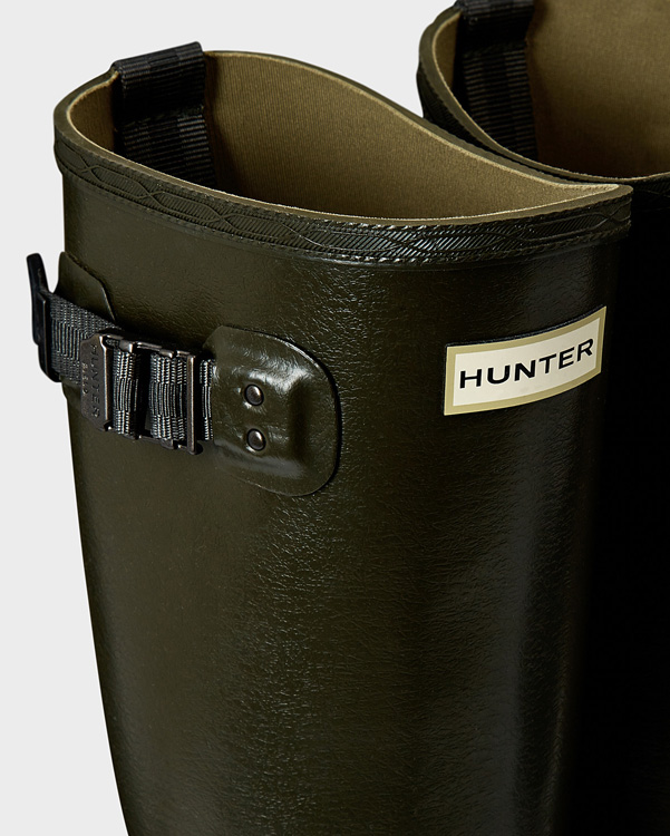  Hunter women's balmoral poly-lined wellington boots : dark olive