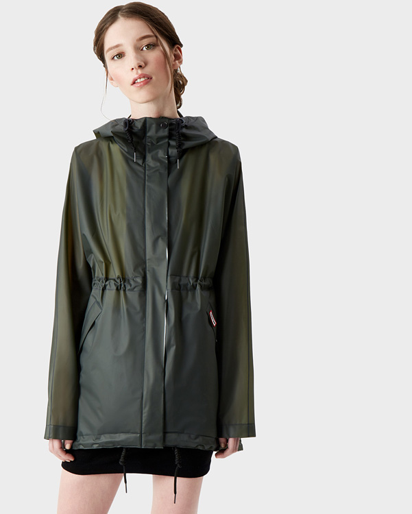  Hunter women's original vinyl smock : dark olive