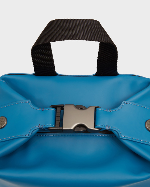  Hunter original mini top clip backpack - rubberised leather : ocean blue