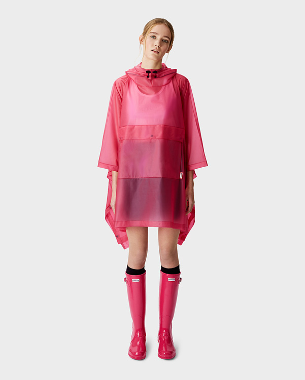  Hunter original vinyl poncho : bright pink