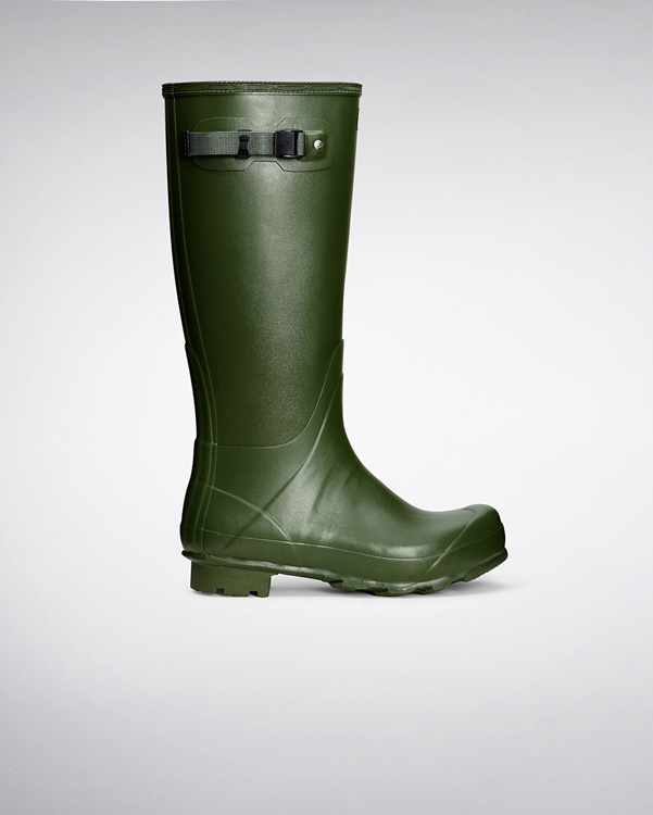  Hunter men's norris field wellington boots : vintage green