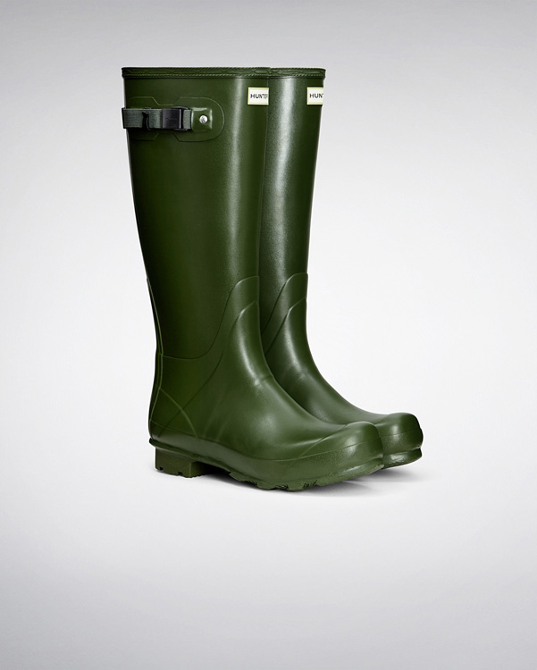  Hunter men's norris field wellington boots : vintage green