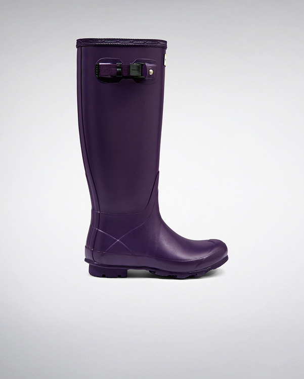  Hunter women's norris field neoprene lined wellington boots : dark iris