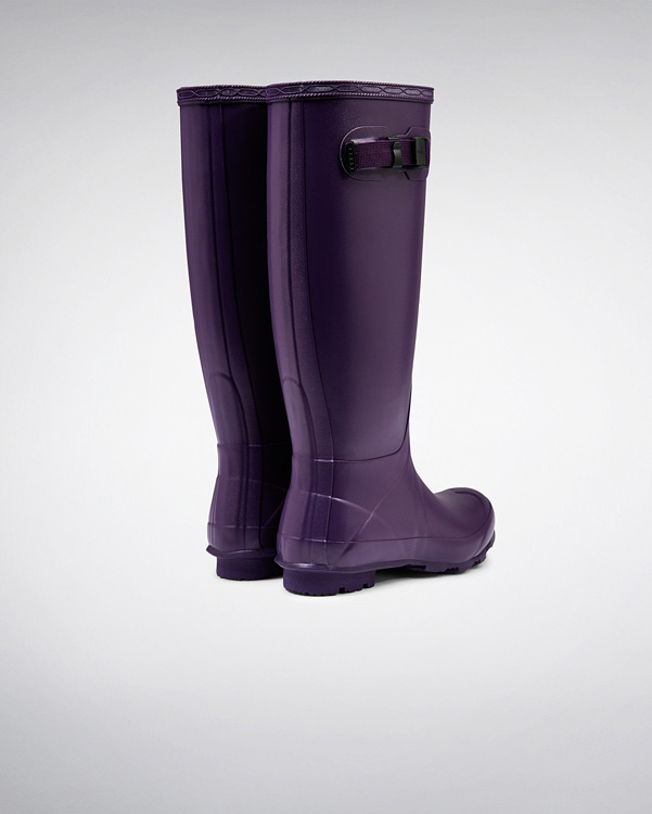  Hunter women's norris field neoprene lined wellington boots : dark iris