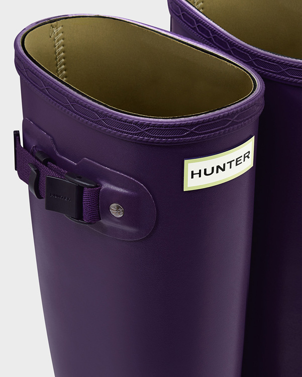  Hunter women's norris field neoprene lined wellington boots : dark iris