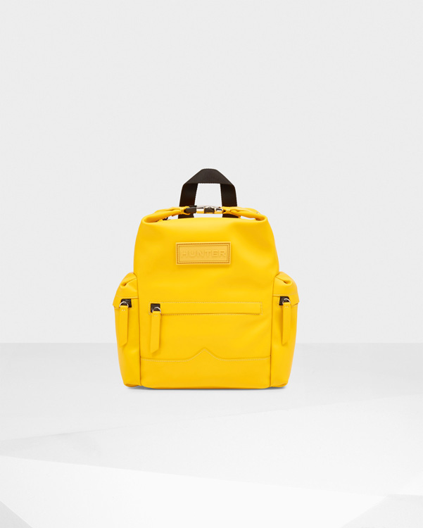  Hunter original mini top clip backpack - rubberised leather : yellow