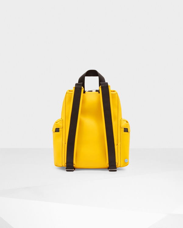  Hunter original mini top clip backpack - rubberised leather : yellow