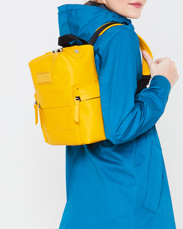  Hunter original mini top clip backpack - rubberised leather : yellow