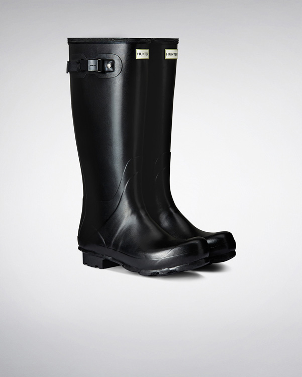  Hunter men's norris field wellington boots : black