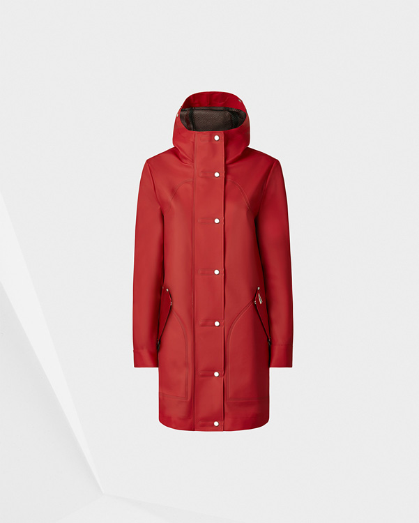  Hunter women's original rubberised hunting coat : military red