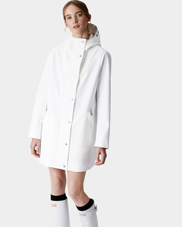  Hunter women's original rubberised hunting coat : white