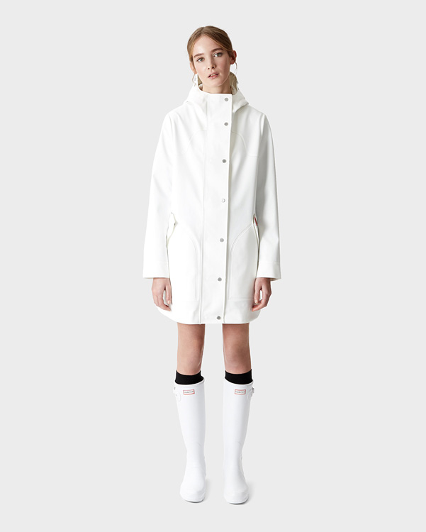  Hunter women's original rubberised hunting coat : white