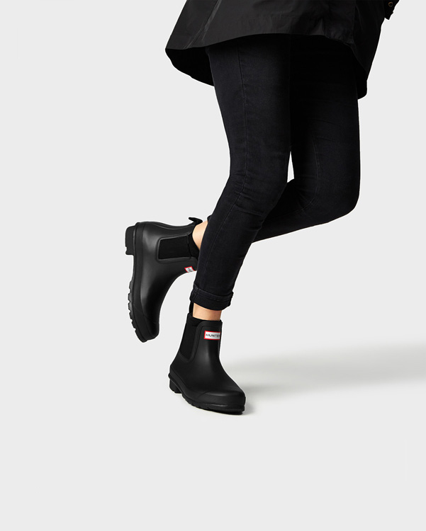  Hunter women's original chelsea boots : black