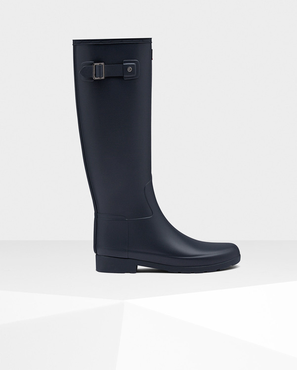  Hunter women's original refined wellington boots : navy