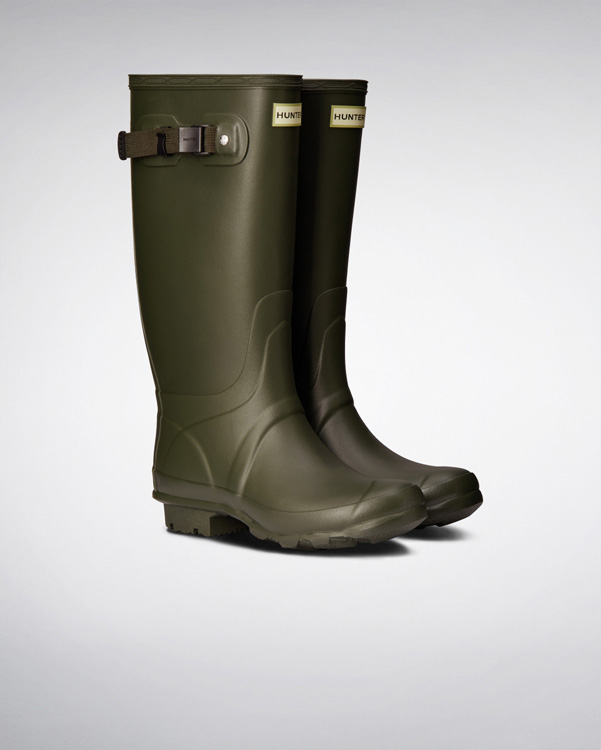  Hunter women's huntress wellington boots : dark olive