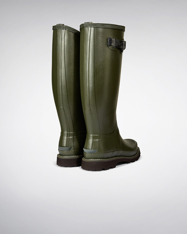  Hunter men's balmoral wellington boots : dark olive