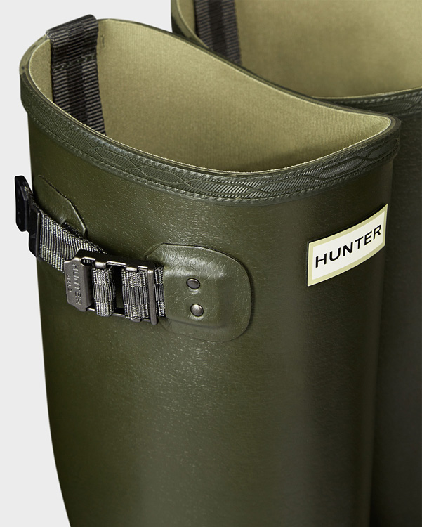  Hunter men's balmoral wellington boots : dark olive