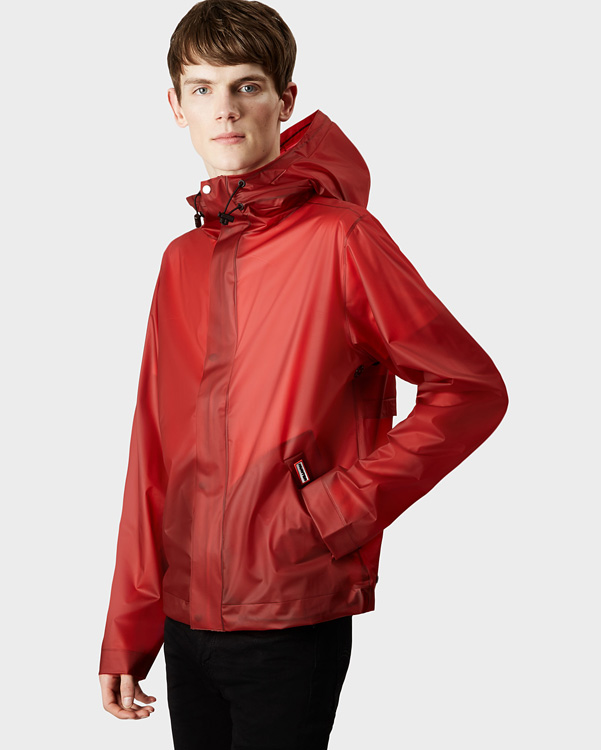  Hunter men's original vinyl windcheater : military red