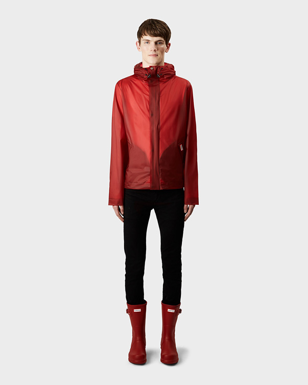  Hunter men's original vinyl windcheater : military red