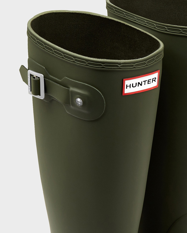  Hunter women's original tall wellington boots : dark olive