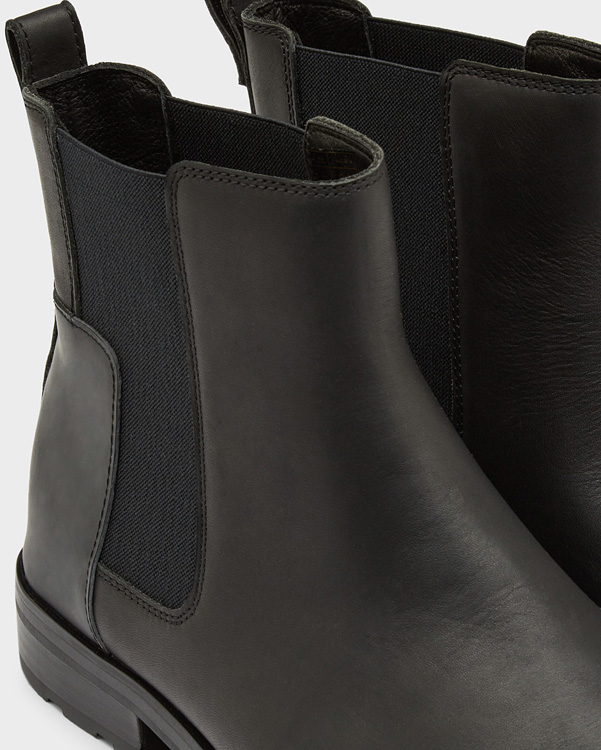  Hunter men's original refined leather chelsea boots : black