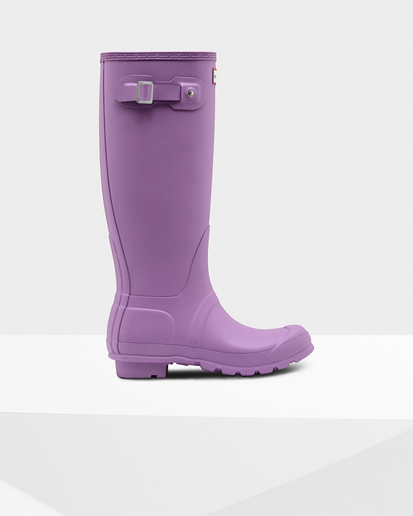  Hunter women's original tall wellington boots : thistle