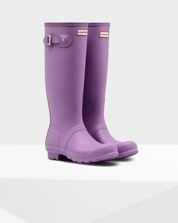  Hunter women's original tall wellington boots : thistle