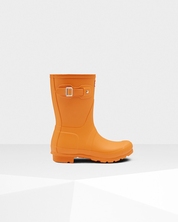  Hunter women's original short wellington boots : marigold