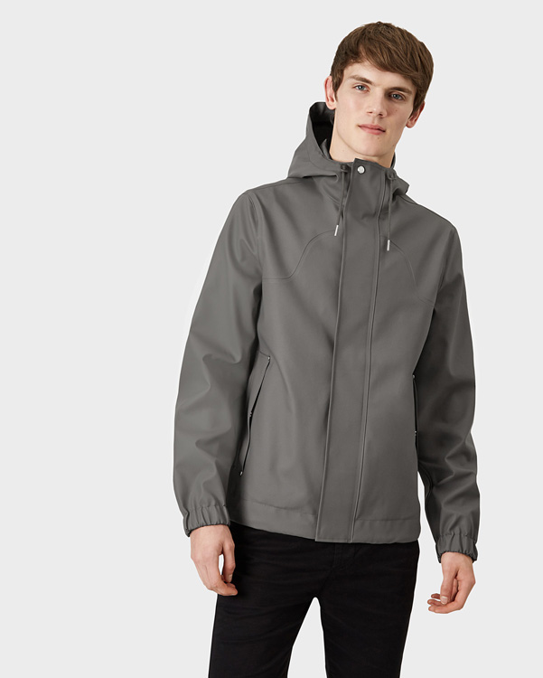  Hunter men's original rubberised bomber jacket : storm