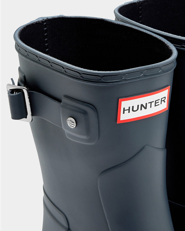  Hunter women's original refined short wellington boots : navy