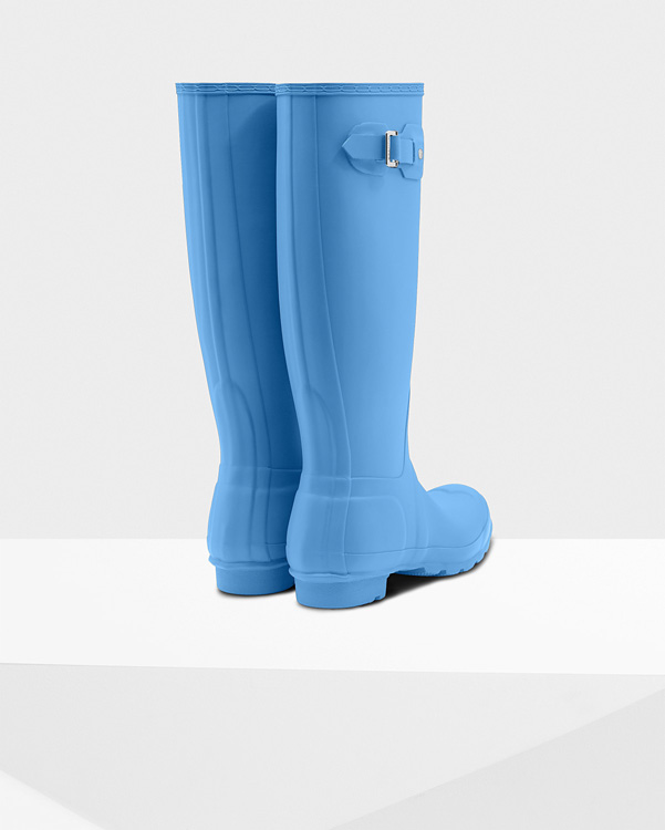  Hunter women's original tall wellington boots : forget me not