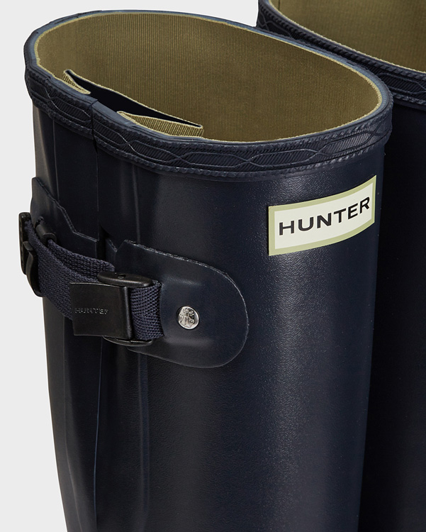  Hunter women's norris field side adjustable wellington boots : navy