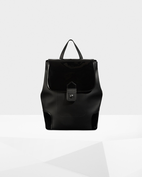  Hunter original refined leather backpack : black