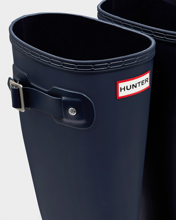  Hunter men's original tall wellington boots : navy