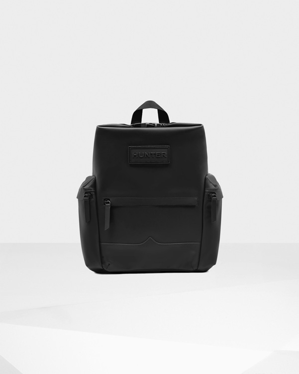  Hunter original top clip backpack - rubberised leather : black