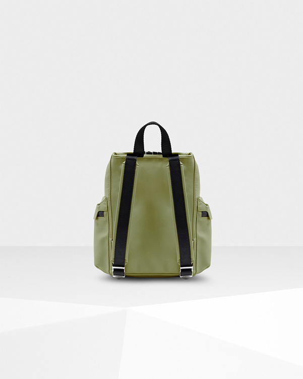  Hunter original mini top clip backpack - rubberised leather : pale green