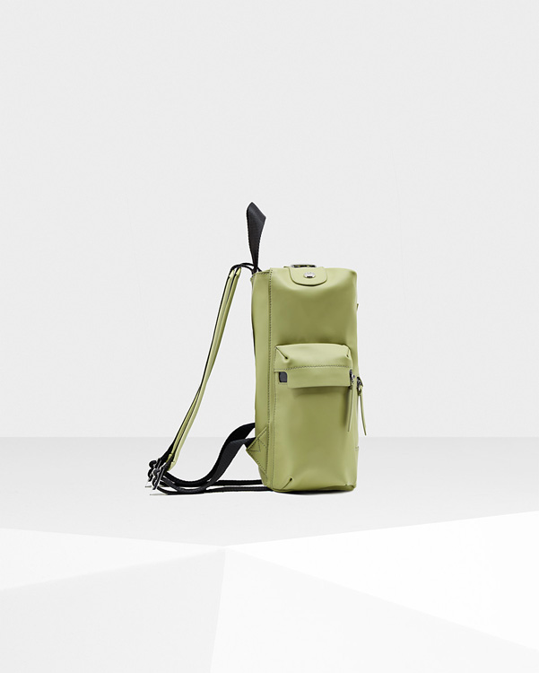  Hunter original mini top clip backpack - rubberised leather : pale green