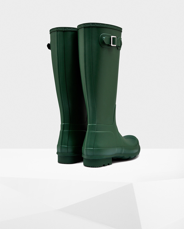  Hunter men's original tall wellington boots : hunter green