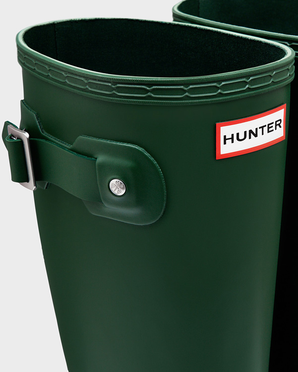  Hunter men's original tall wellington boots : hunter green