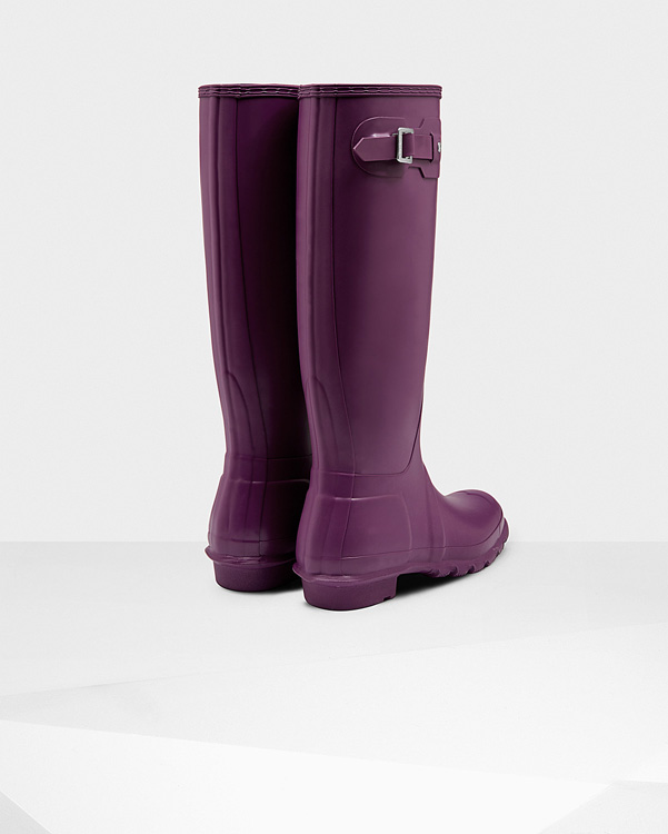  Hunter women's original tall wellington boots : violet