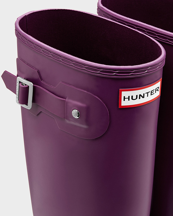  Hunter women's original tall wellington boots : violet