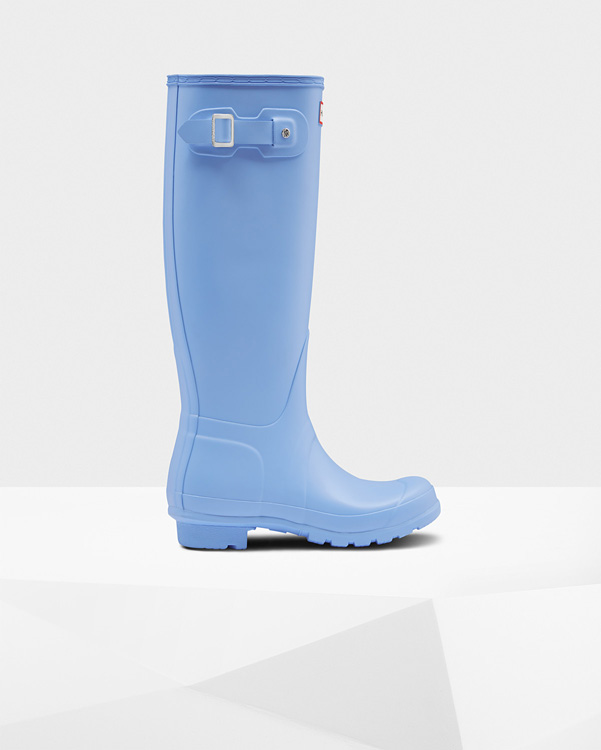  Hunter women's original tall wellington boots : vivid blue