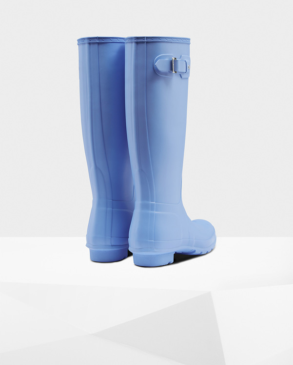  Hunter women's original tall wellington boots : vivid blue